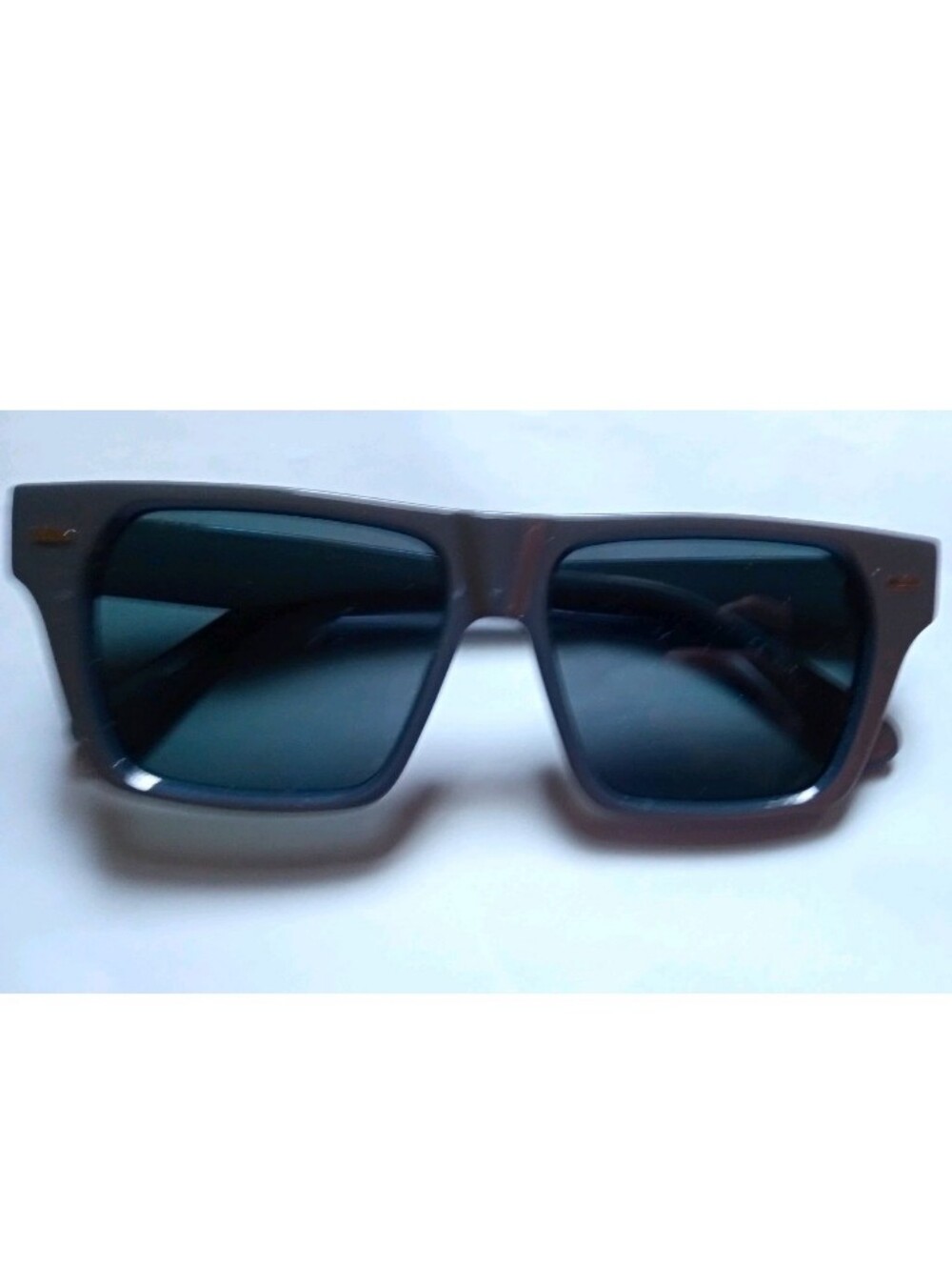 BYLT Men's Rectangle Sunglasses Black Plastic Frame Gray Tinted Plastic Lenses